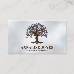 Tree of life - Colorful  Butterflies Business Card