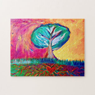 Tree of Life Colorful Custom Jigsaw Puzzle