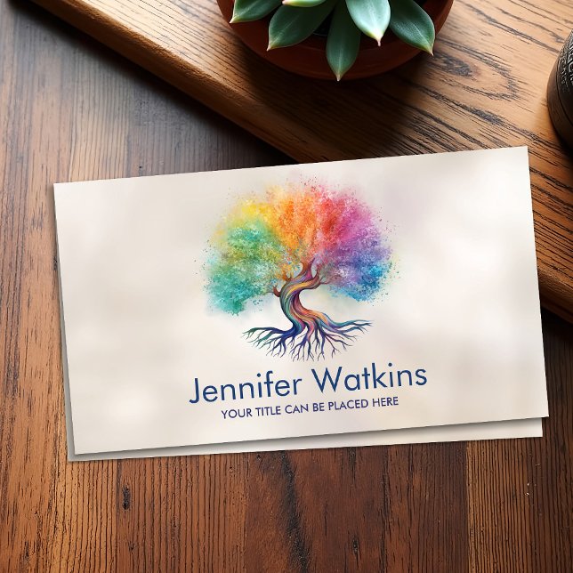 Tree of Life - colorful foliage Business Card (Creator Uploaded)
