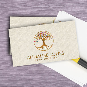 Tree of life - Colorful Leaves  Business Card