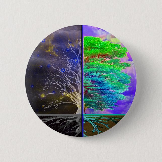 Tree of Life Connection Pinback Button (Front)