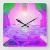 Tree of Life Creativity Square Wall Clock