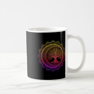 Tree Of Life Cresent Moon Phases Floral Mandala Yo Coffee Mug