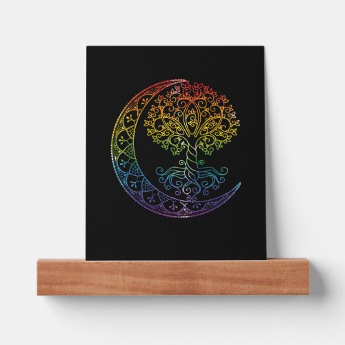 Tree of Life Cresent Moon Phases Mandala Yoga Gift Picture Ledge