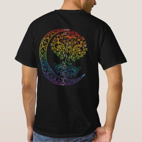 Tree of Life Cresent Moon Phases Mandala Yoga Gift T_Shirt