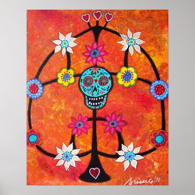 TREE OF LIFE DAY OF THE DEAD CANDLE HOLDER POSTERS (Front)