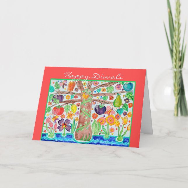 Tree of Life Diwali Greeting Card (Front)