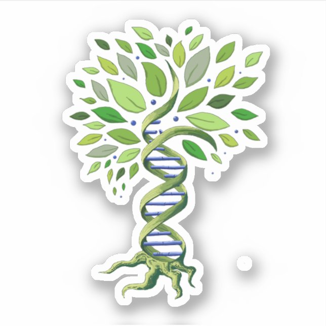 Tree of Life DNA Genetics Biology Environment Sticker (Front)