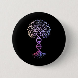 Tree Of Life Dna Science Genetics Earth Day Geneal Button