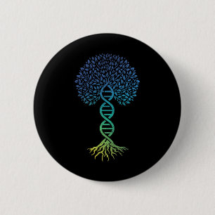 Tree Of Life Dna Science Genetics Earth Day Geneal Button