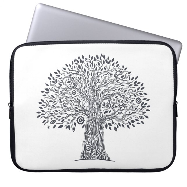 Tree Of Life Doodle Laptop Sleeve (Front)
