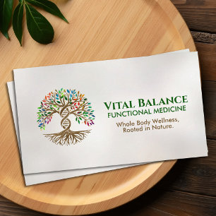 Tree of Life Double Helix DNA Functional Medicine Business Card