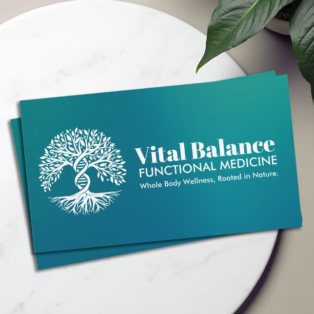 Tree of Life Double Helix DNA Functional Medicine Business Card (Creator Uploaded)