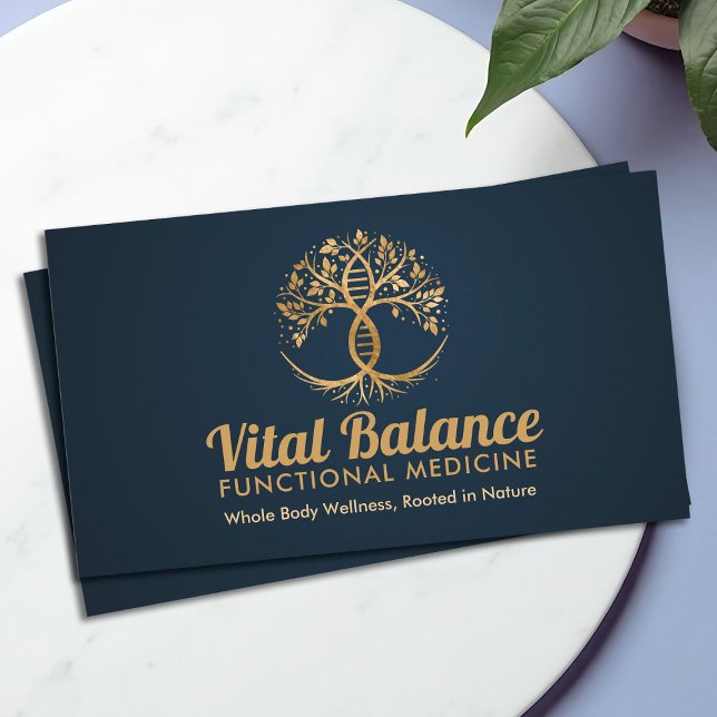 Tree of Life Double Helix DNA Functional Medicine Business Card (Creator Uploaded)