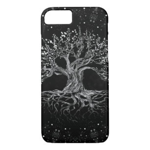 Tree of Life Drawing Black and White iPhone 8/7 Case