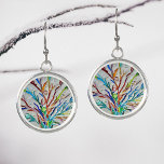 Tree Of Life Earrings<br><div class="desc">These unique earrings are decorated with a colorful Tree of Life mosaic.
Original Mosaic © Michele Davies.</div>