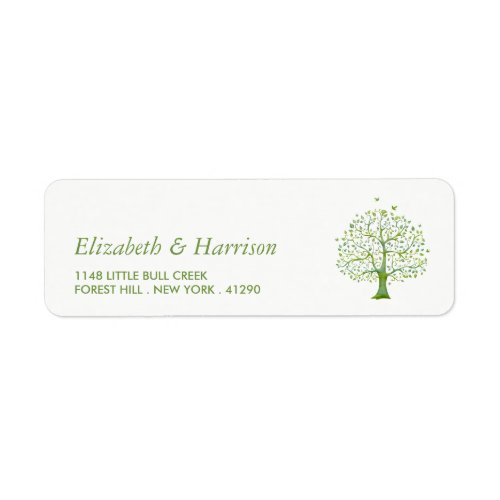 Tree of Life Elegant Wedding Label