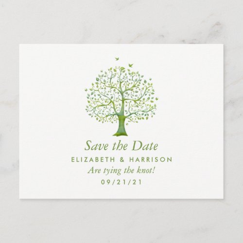 Tree of Life Elegant Wedding Save the Date Announcement Postcard