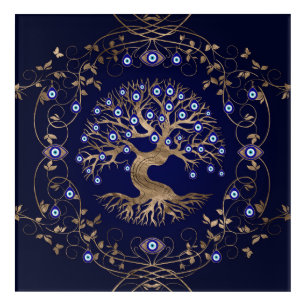 Tree of Life Evil Eye Ornament Acrylic Print