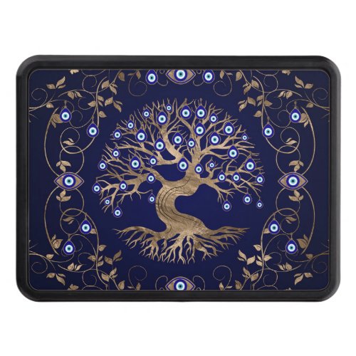 Tree of Life Evil Eye Ornament Hitch Cover