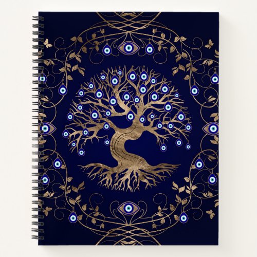 Tree of Life Evil Eye Ornament Notebook