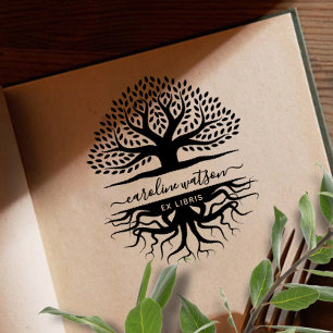 Tree of life Ex libris Rubber Stamp