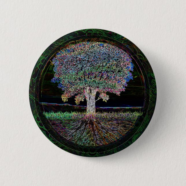 Tree of Life Excellence Pinback Button (Front)