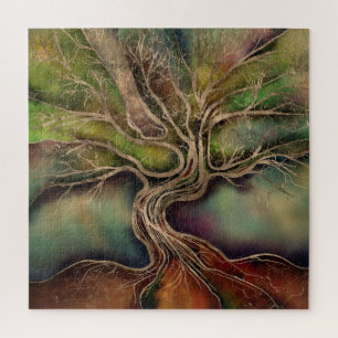 Tree of life - fall shadows jigsaw puzzle