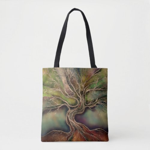 Tree of life _ fall shadows tote bag