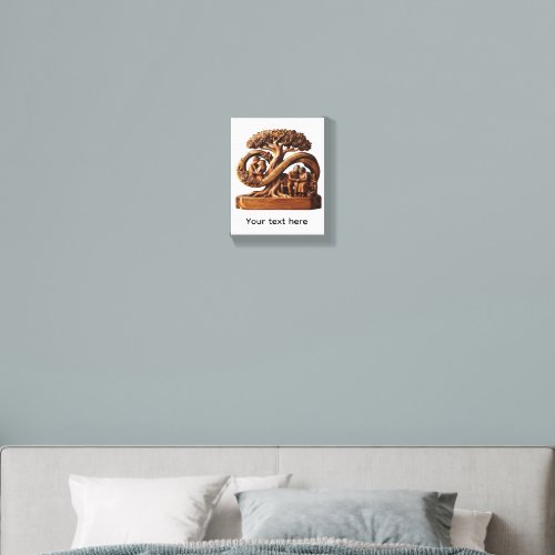 Tree of Life Family Name Wall P Canvas Photo Tile