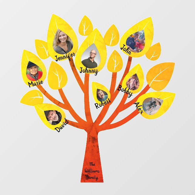Tree of Life - FAMILY Photo Collage  Wall Decal (Front)