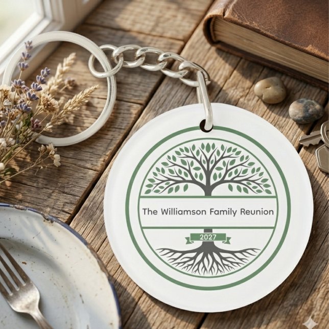Tree of Life Family Reunion Keepsake Keychain (Family reunion keepsake keychain)