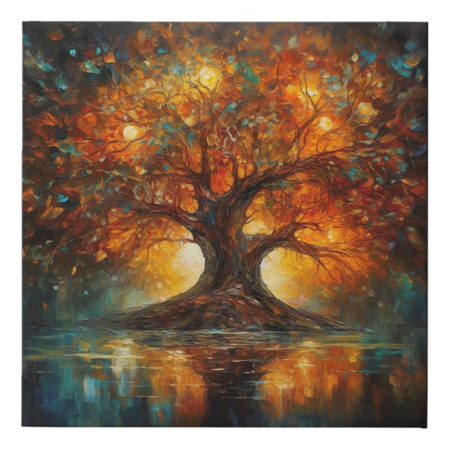 Tree Of Life Faux Canvas Print (Front)