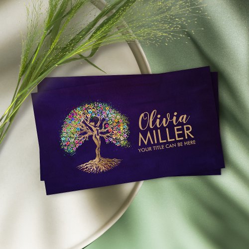 Tree of Life _ Female Silhouette  Business Card