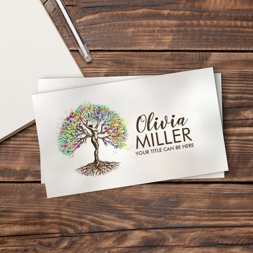 Tree of Life _ Female Silhouette  Business Card