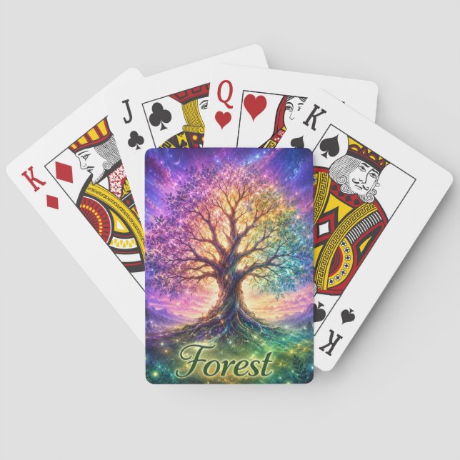 Tree of Life Forest Playing Cards (Back)