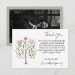 Tree of Life Funeral Photo Thank You, Sympathy   Note Card
