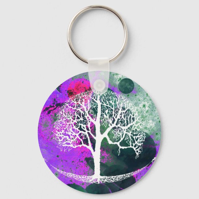 Tree of Life Galaxy Keychain (Front)
