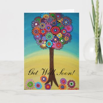 Tree Of Life Get Well Soon Card by prisarts at Zazzle