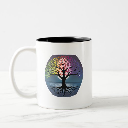 Tree Of Life Gift The Tree Of Life Meditation Two_Tone Coffee Mug