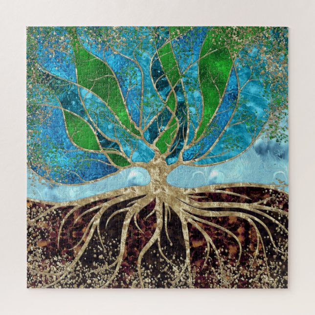 Tree of Life - Glass and Marble Jigsaw Puzzle (Vertical)