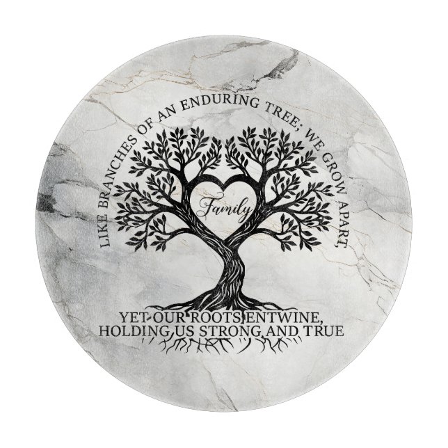 Tree of Life Glass Cutting Board  (Front)