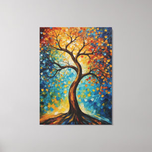 Tree of life glass decor stained pattern