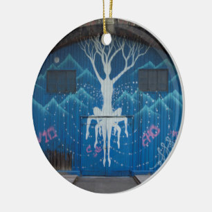 Tree Of Life Graffiti Ceramic Ornament