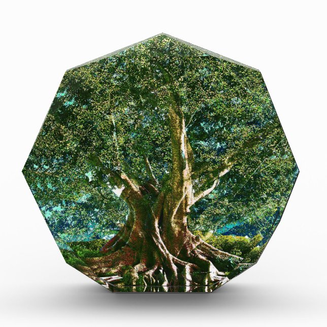 Tree of Life Green Acrylic Award (Front)