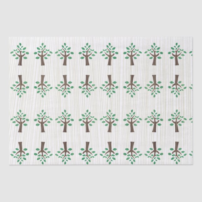 Tree of Life Green and Brown Tissue Paper (Front)