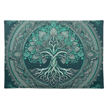 Tree Of Life Green Cloth Placemat by thetreeoflife at Zazzle