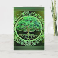 Tree of Life Green Graphic Arts Card