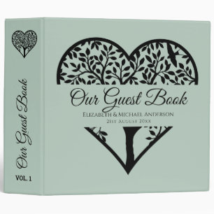 Tree of Life Guest Book Wedding Memorial Funeral 3 Ring Binder