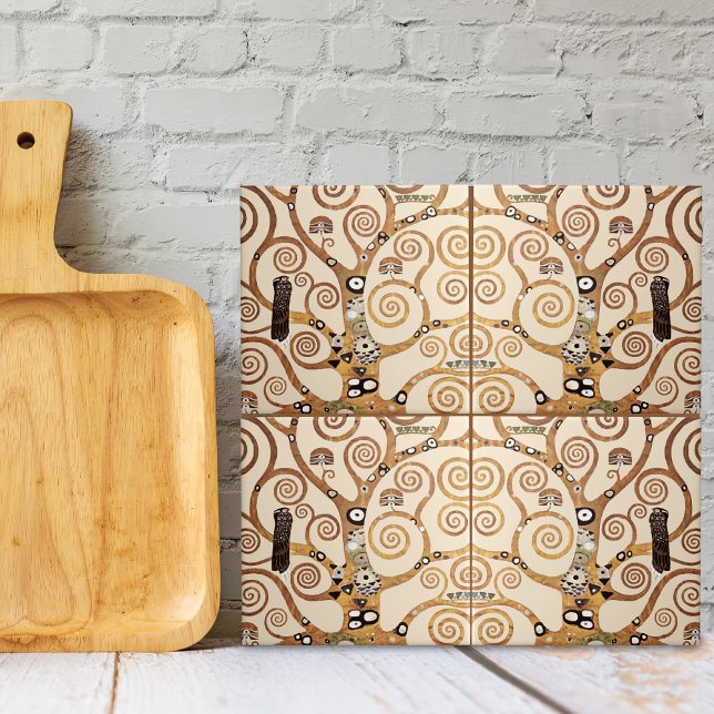 Tree of Life Gustav Klimt Fine Art Ceramic Tile (Creator Uploaded)